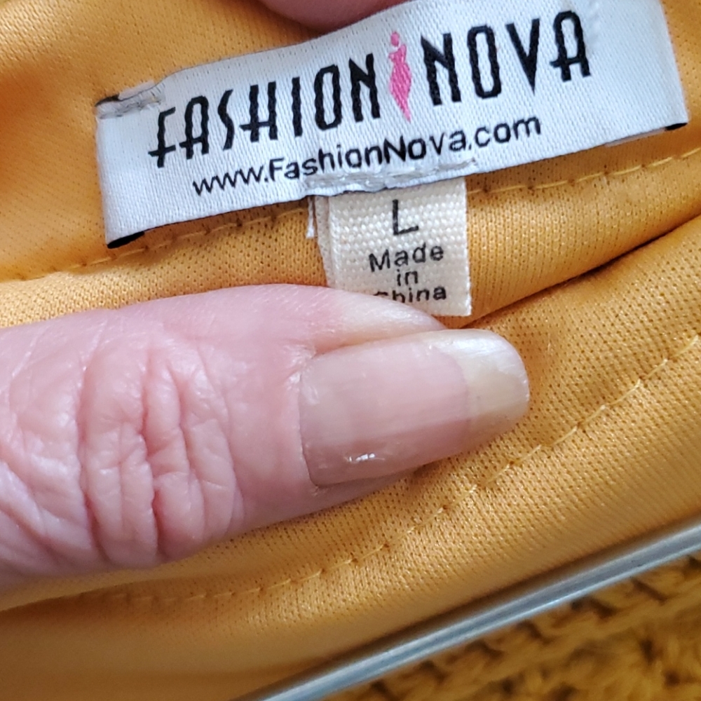 COPY - Fashion Nova Mustard Yellow Crochet Skirt - Picture 5 of 8